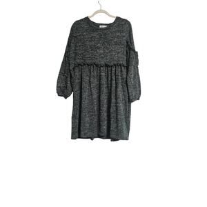 Knit long sleeve midi dress